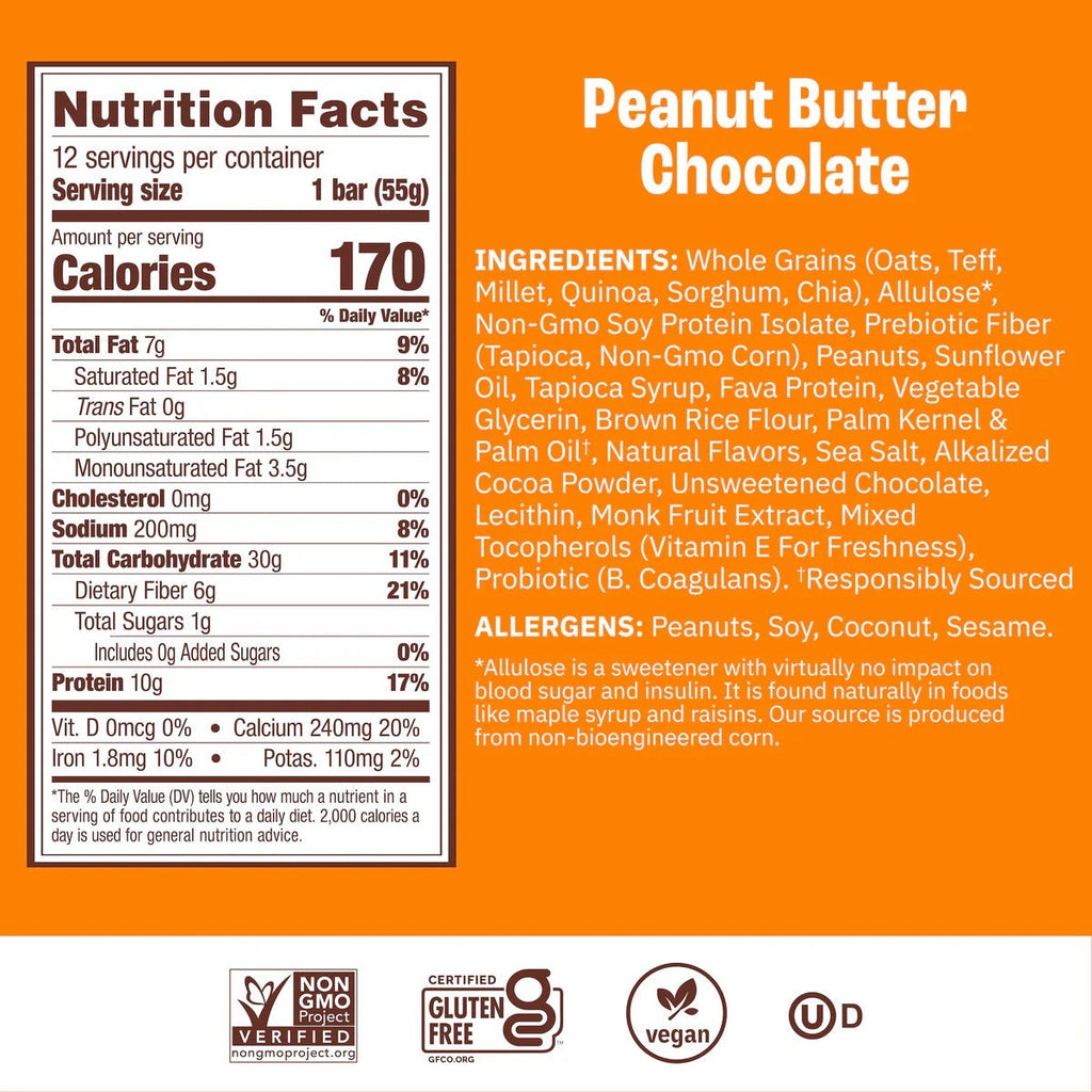 Peanut Butter Chocolate Breakfast Bars (4 Pack)