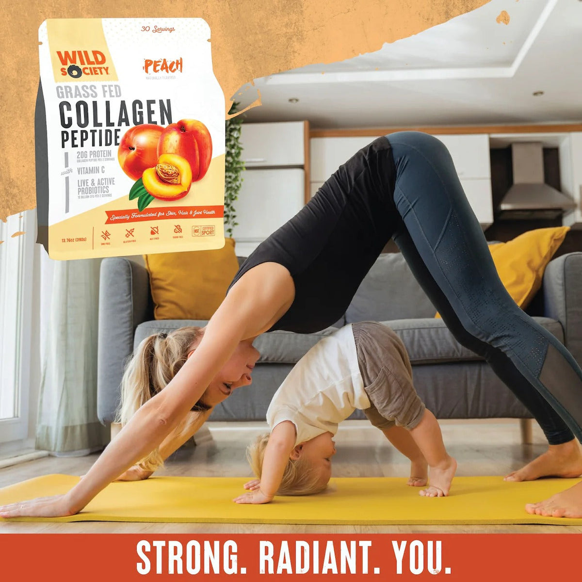 Grass Fed Collagen Peptide - Peach
