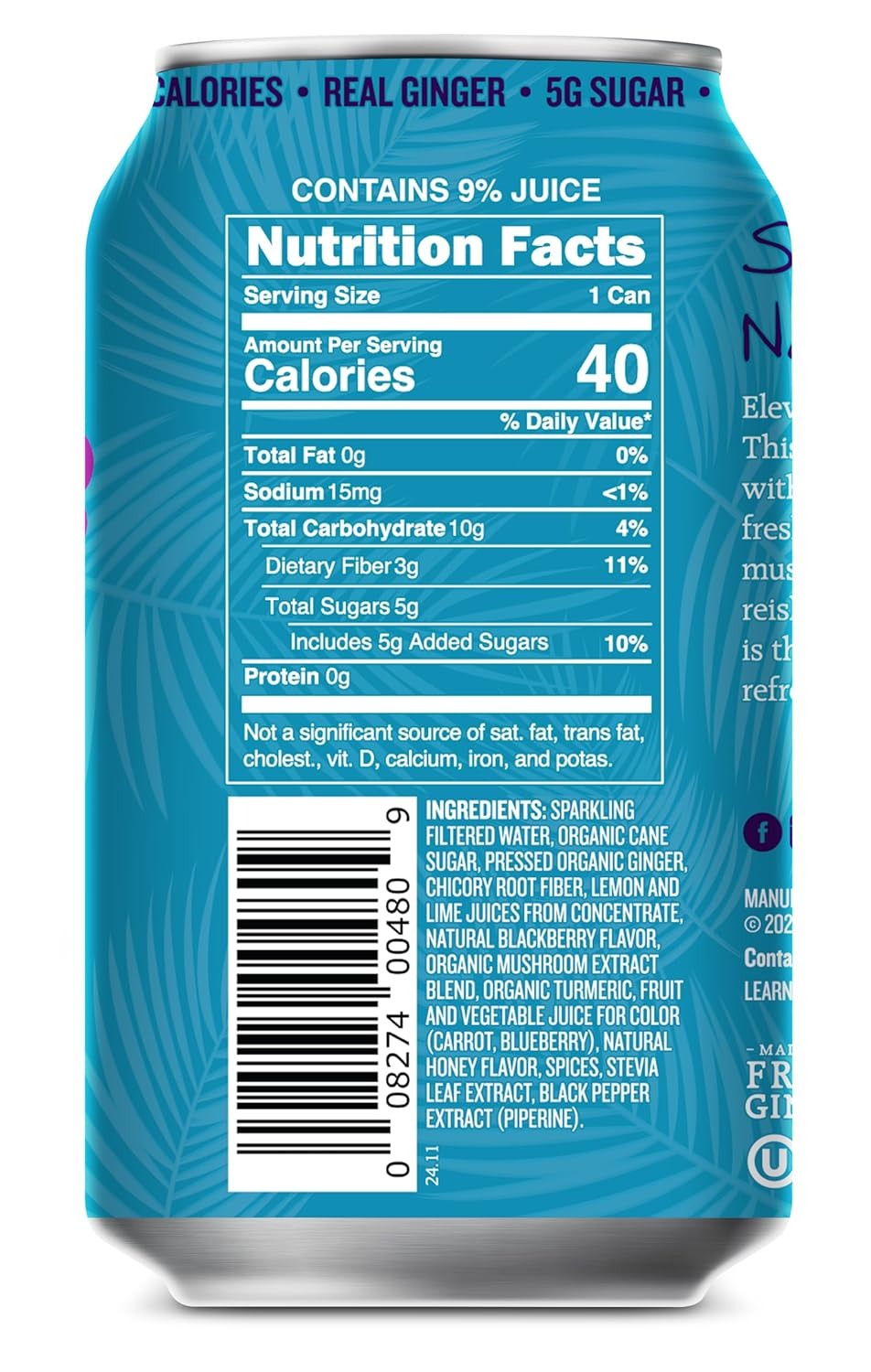 Berry Bubbly Functional Soda (12 Pack)