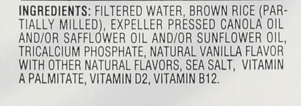 Organic Enriched Vanilla Rice Drink