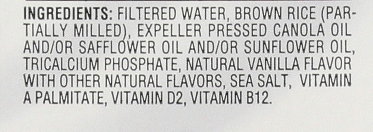 Organic Enriched Vanilla Rice Drink