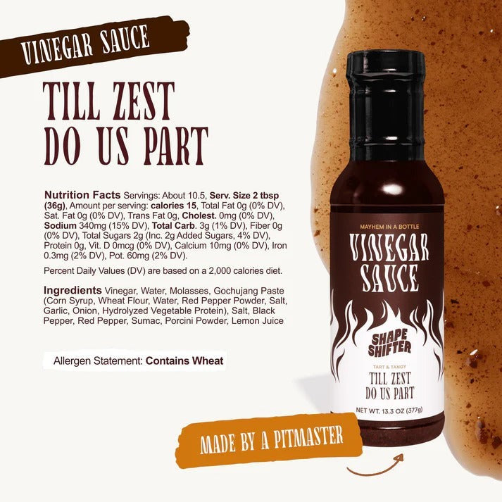 Till Zest Do Us Part Vinegar Sauce
