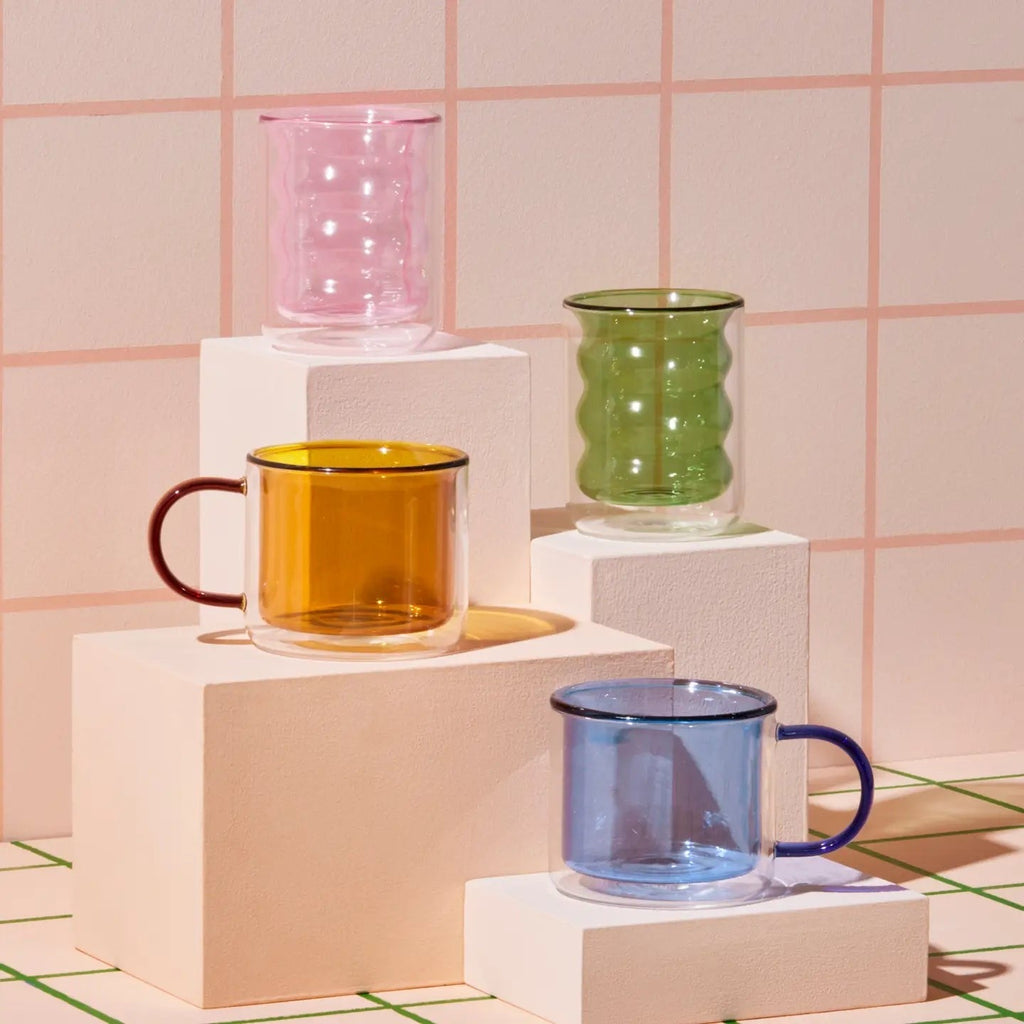 Double Wall Groovy Cup - Pink