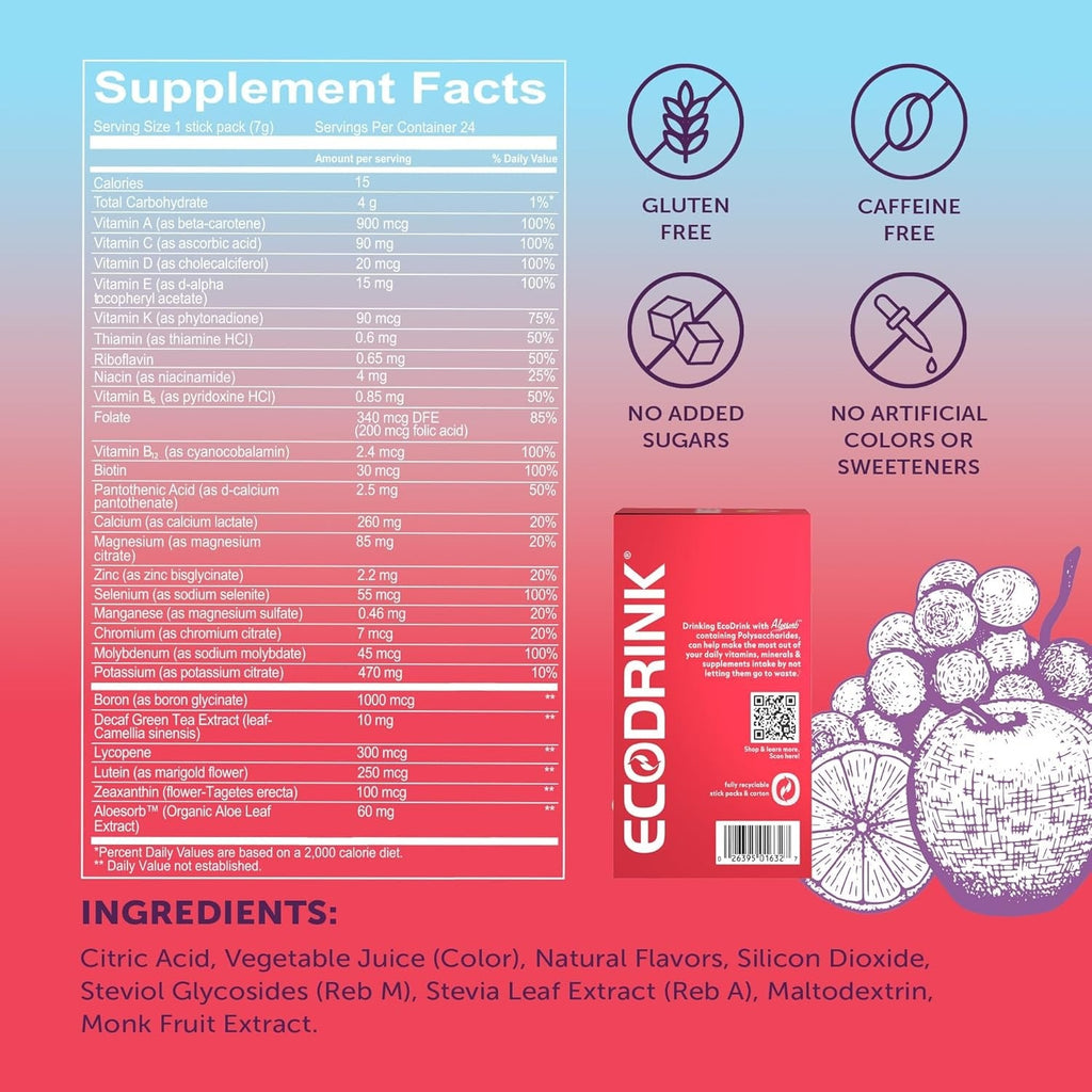 EcoDrink Nutrient Support - Fruit Punch (24 CT)