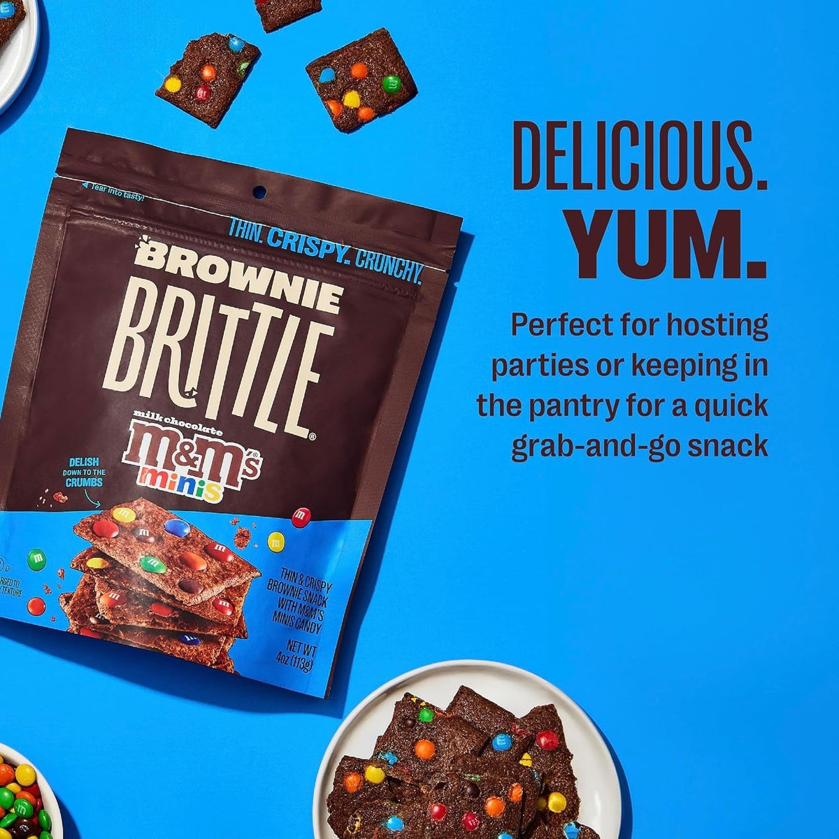 Brownie Brittle with M&M's Minis