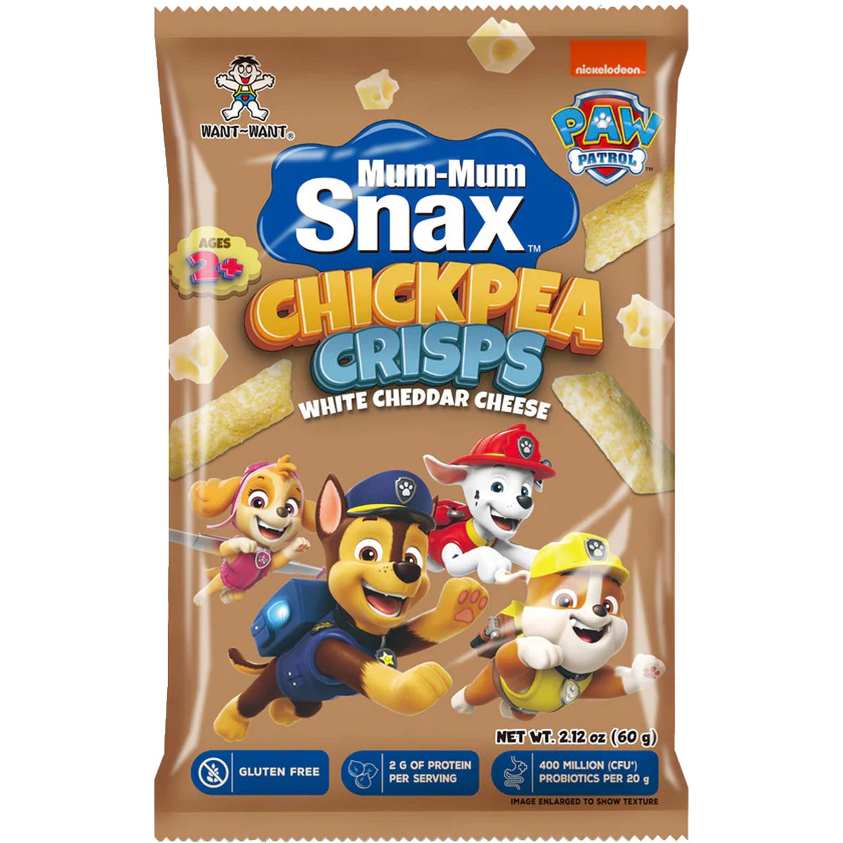 Paw Patrol Snax Chickpea Crisps White Cheddar Cheese (8 Pack)
