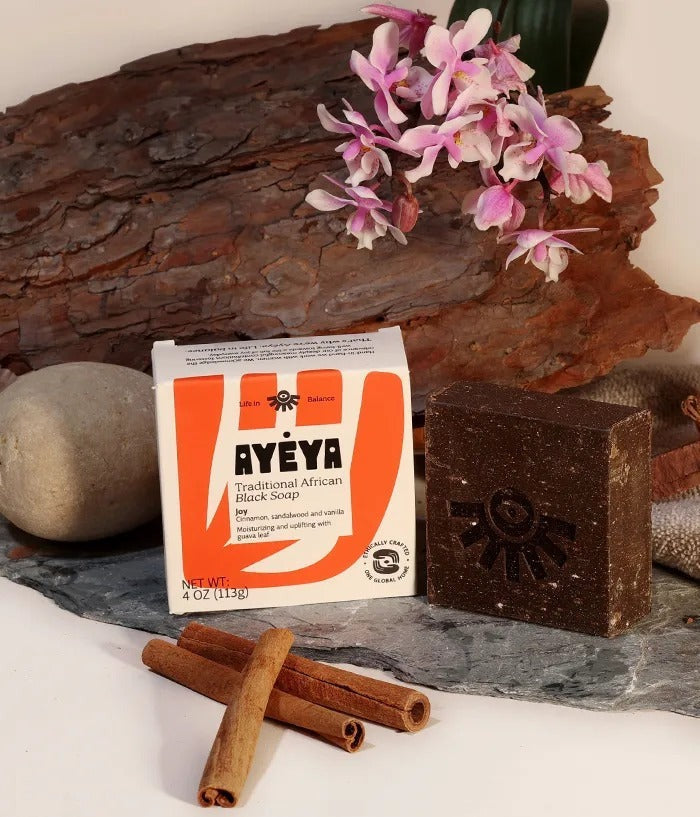 Traditional African Black Soap Bar - Joy