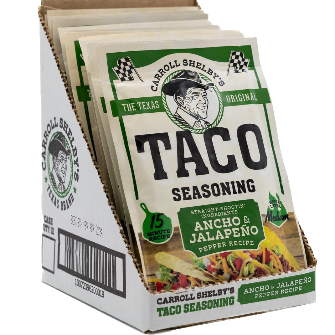 Ancho and Jalapeno Medium Taco Seasoning (12 Pack)