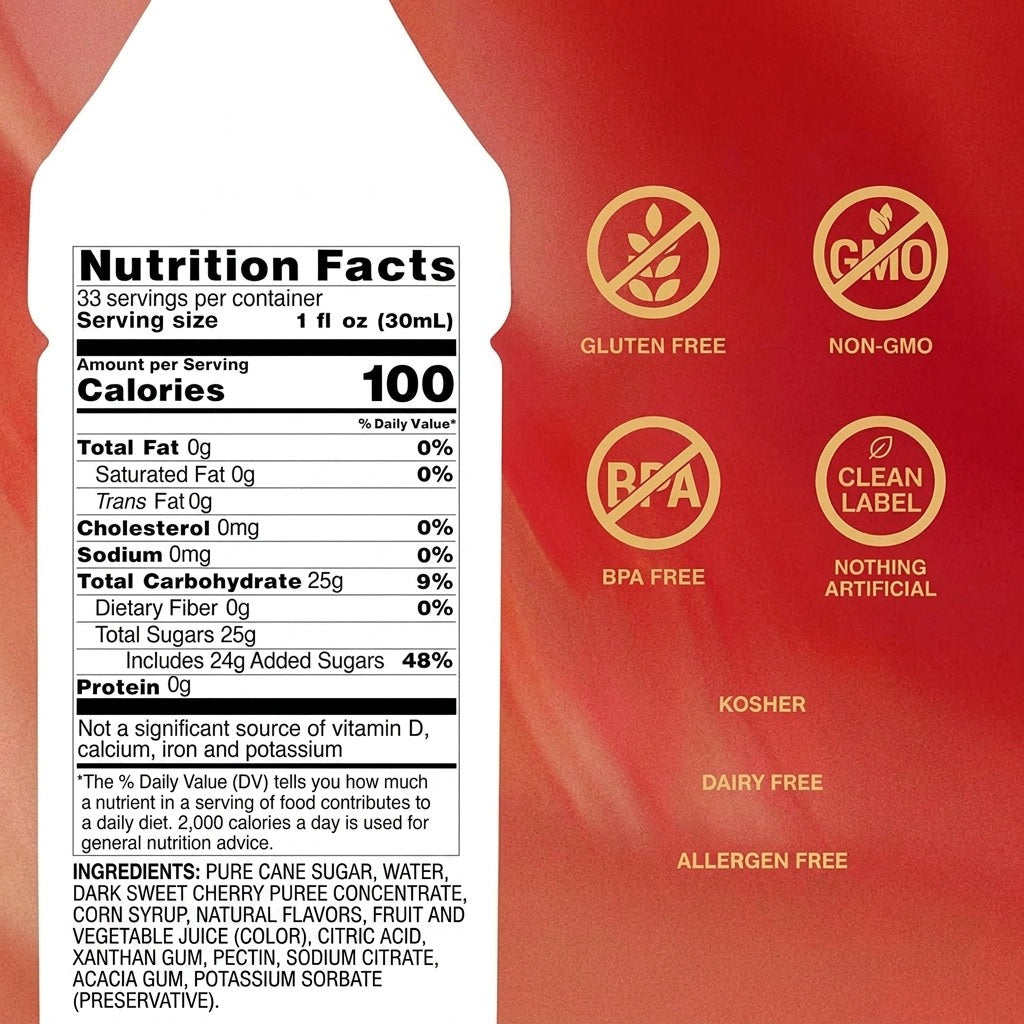 Dark Cherry Premium Gourmet Syrup