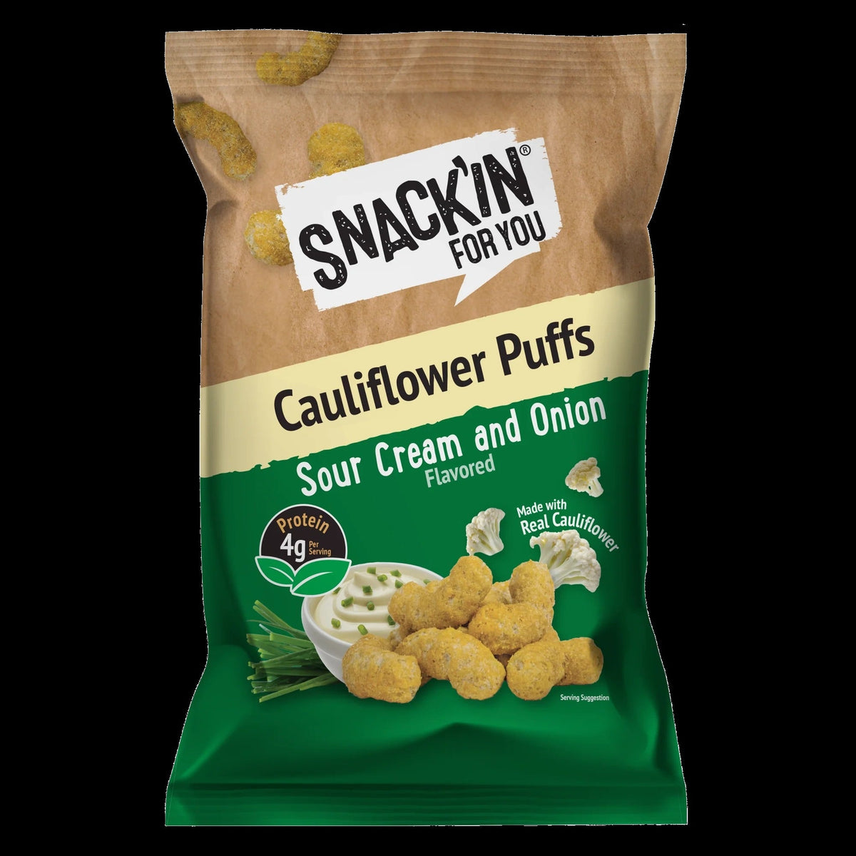 Sour Cream and Onion Cauliflower Puffs