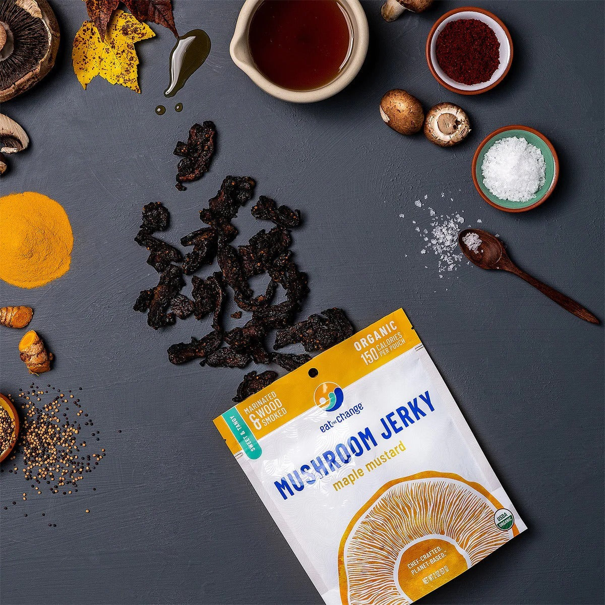 Maple Mustard Mushroom Jerky