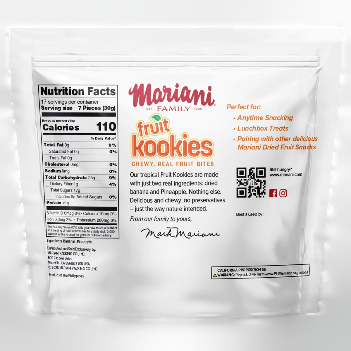Fruit Kookies Banana Pineapple