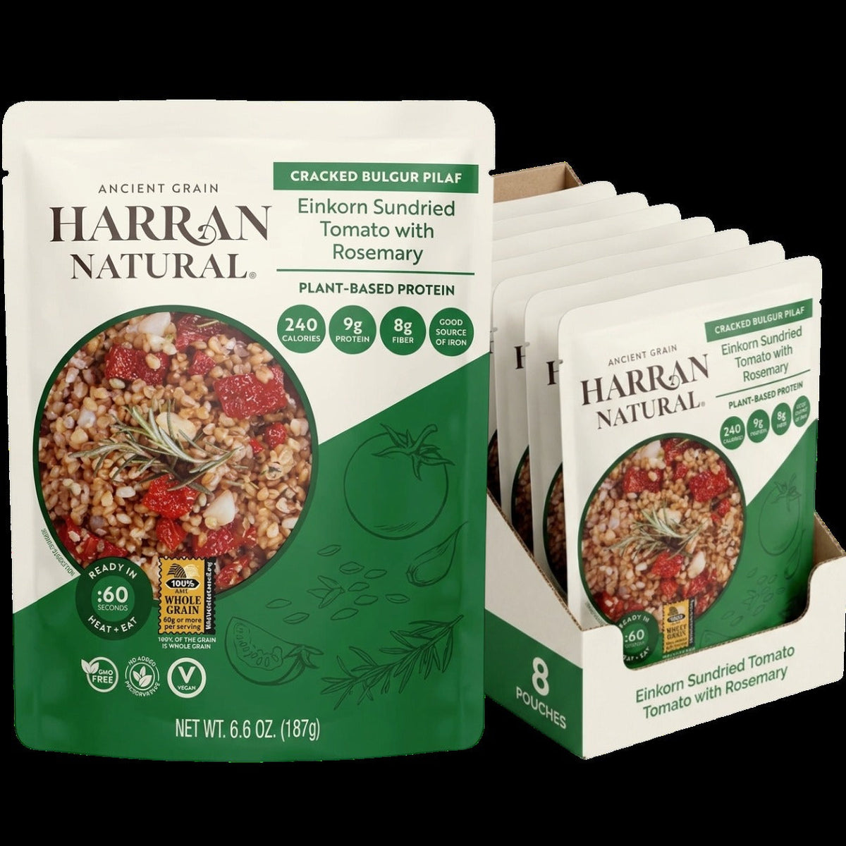 Cracked Bulgur Pilaf – Einkorn Sun-Dried Tomato with Rosemary (8 Pack)