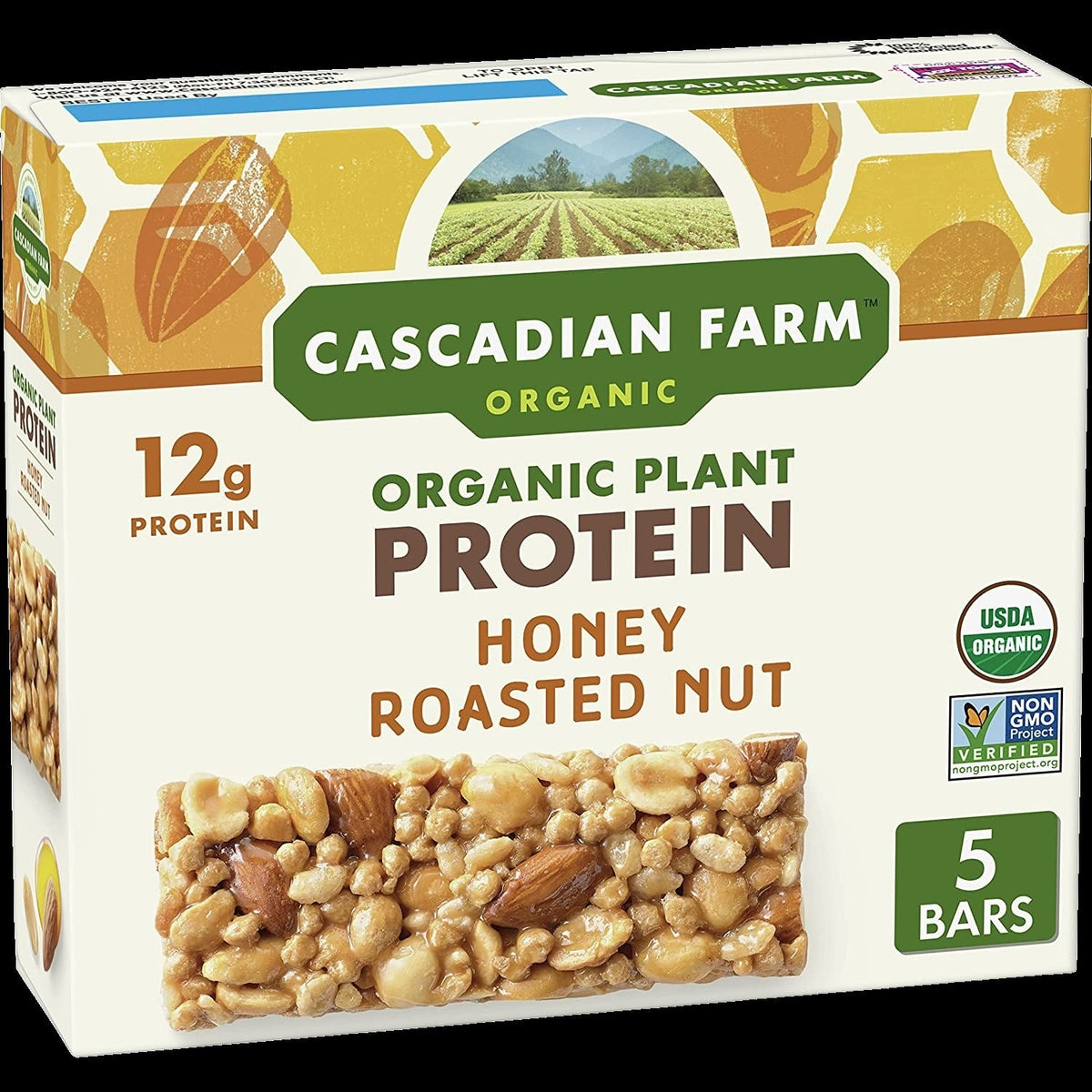 Orgainc Plant Protein Honey Roasted Nut Bars (5 Bar)