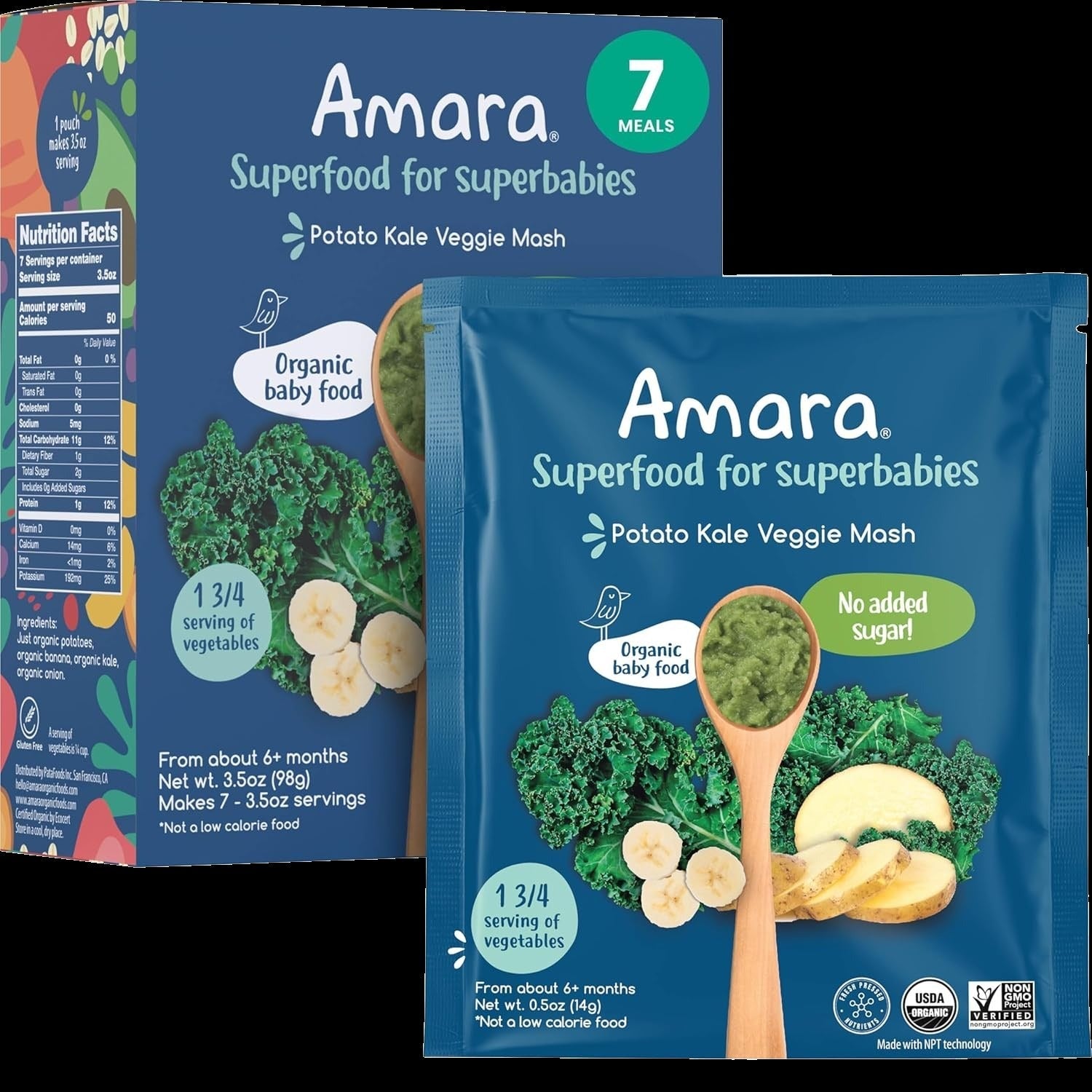 Potato Kale Mash Baby Food (7 Pouches)