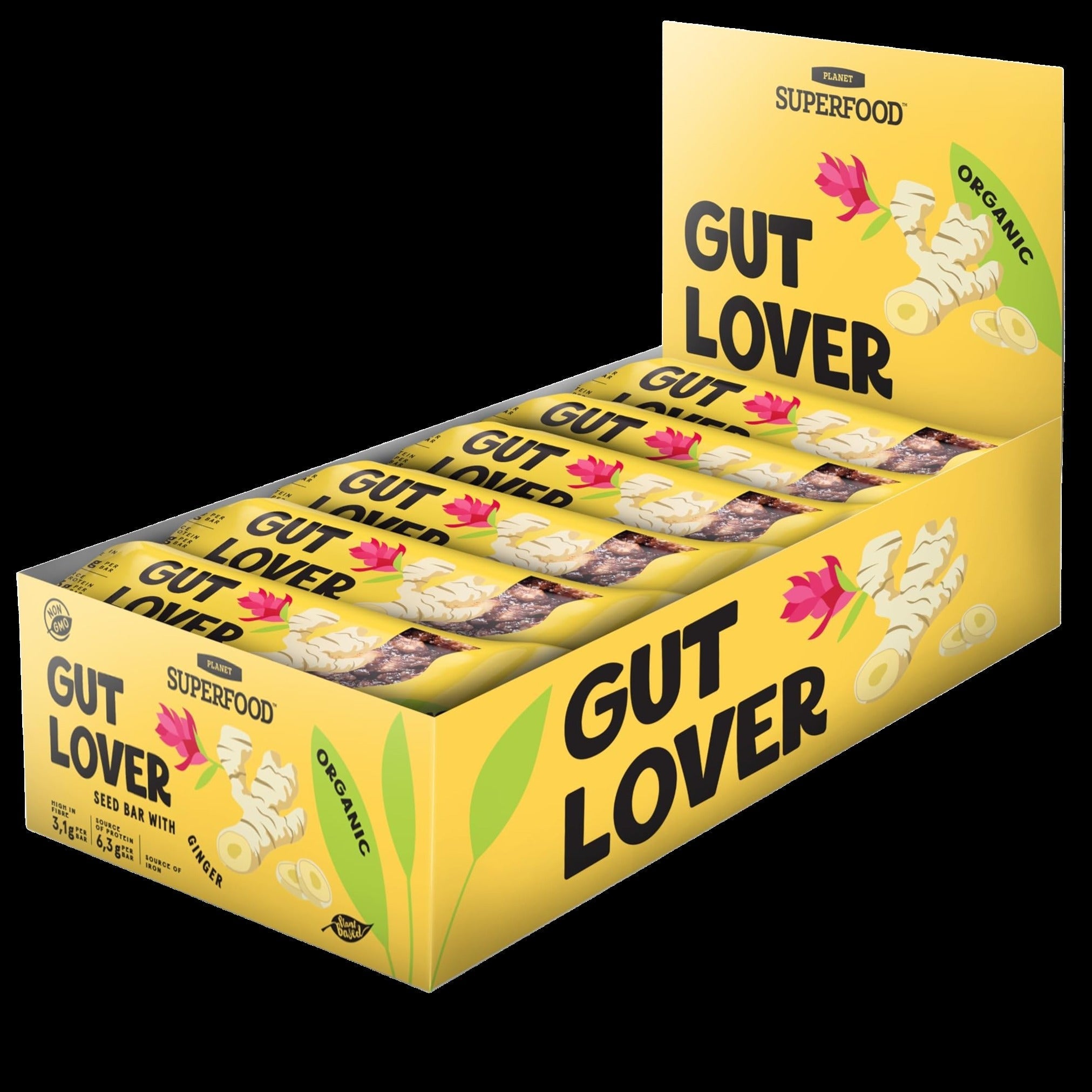 Gut Lover Organic Seed Bar with Ginger (24 CT)