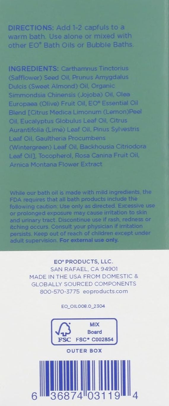 Eucalyptus Lemon Bath Oil