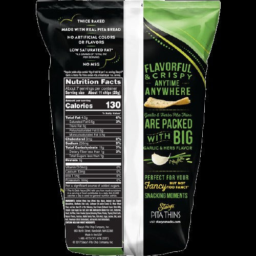 Pita Thins Garlic & Herb