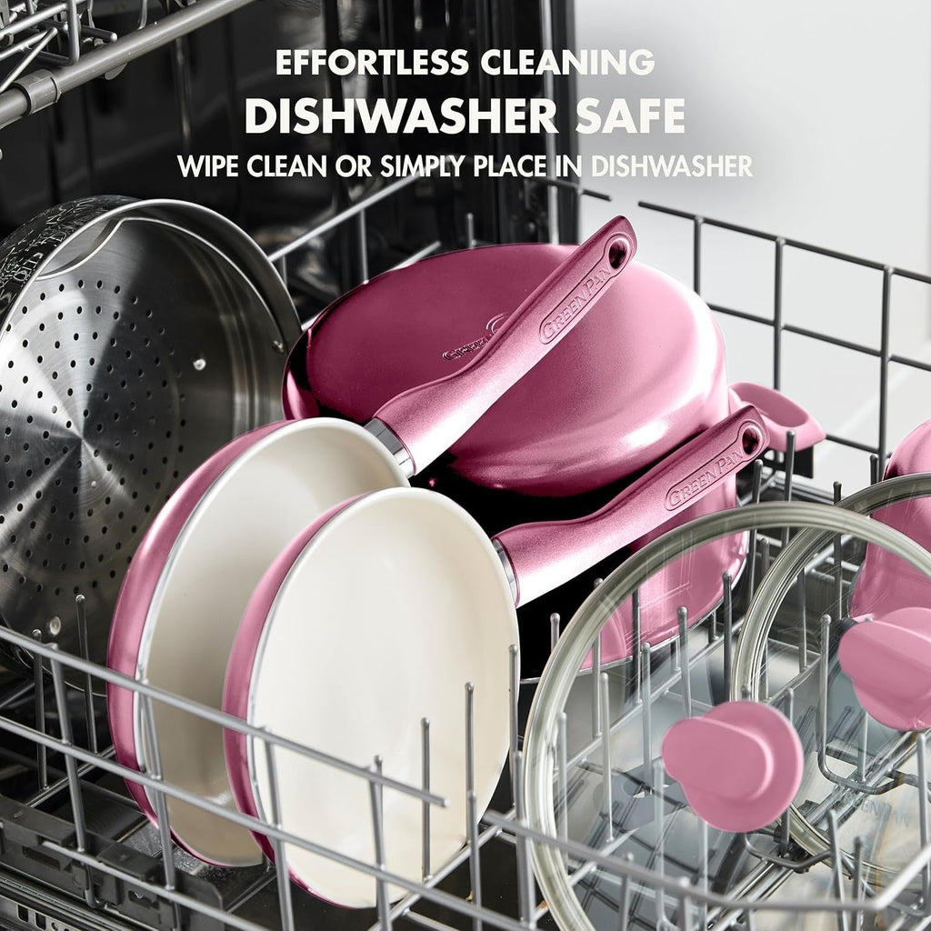 Rio Ceramic NS 8inches Fry Pan W/ Spatula - Pink