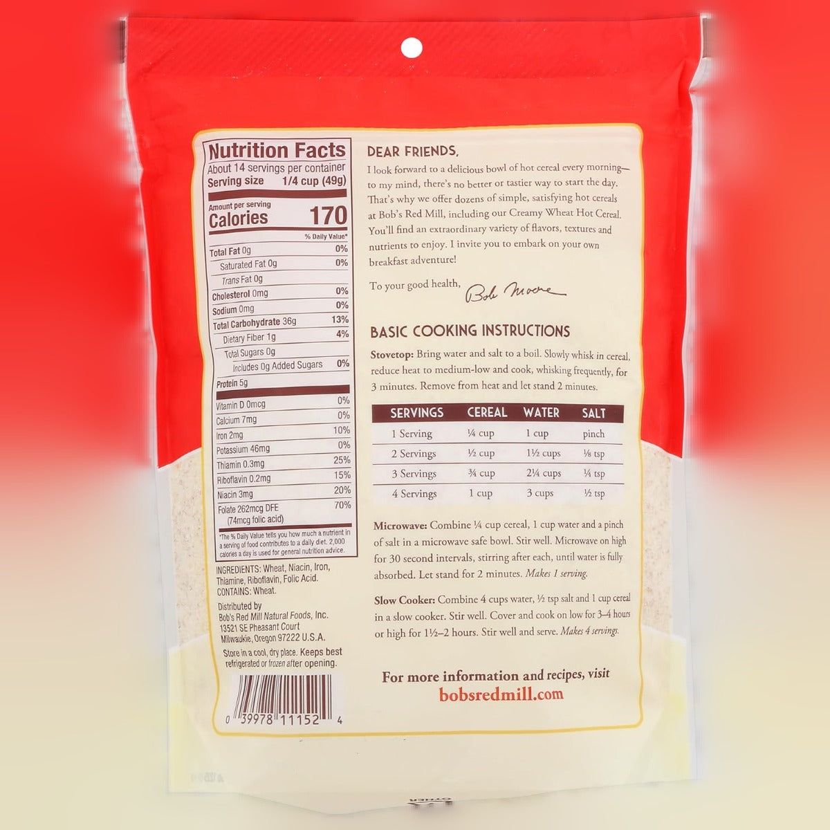 Wheat Farina Cereal