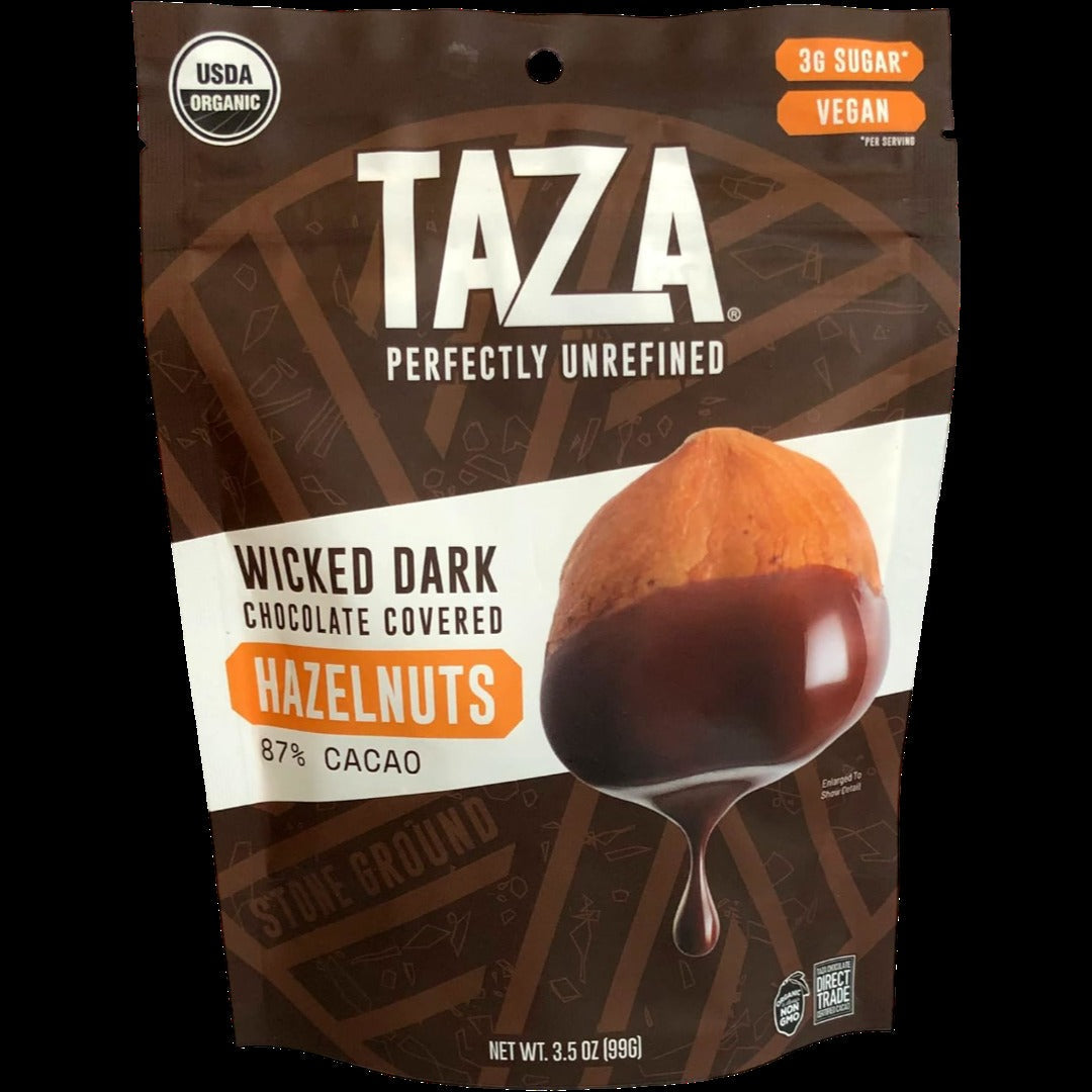 Wicked Dark Organic Chocolate Covered Hazelnuts