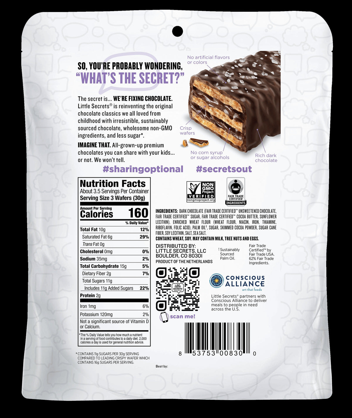 Wafer Drk Choc Sslt