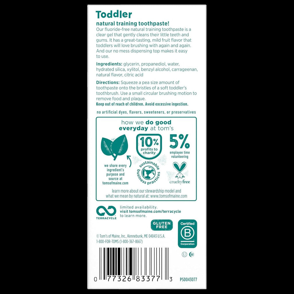 Fluoride-Free Training Gel Toothpaste - Mild Fruit