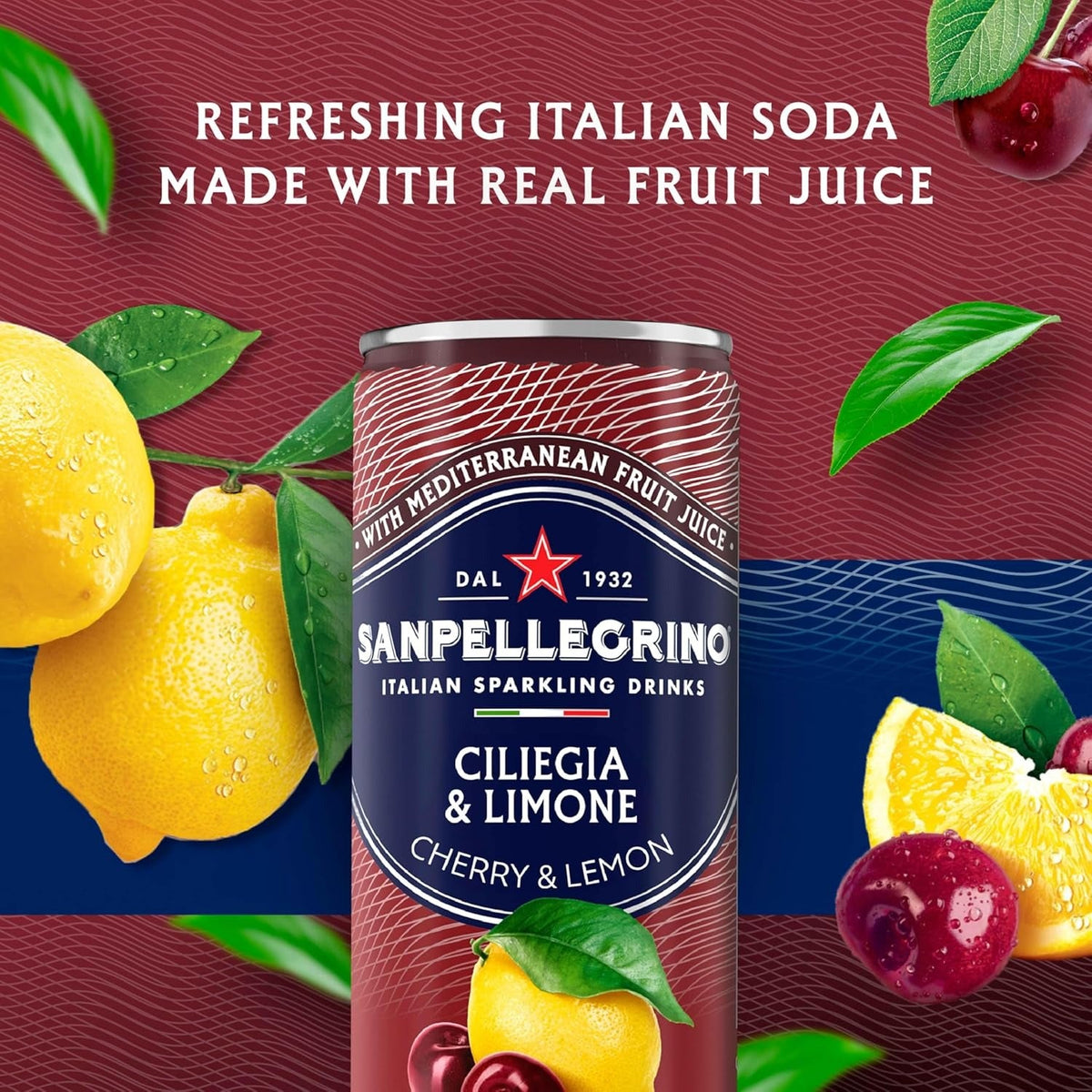 Cherry & Lemon Italian Sparkling Water (6 Pack)