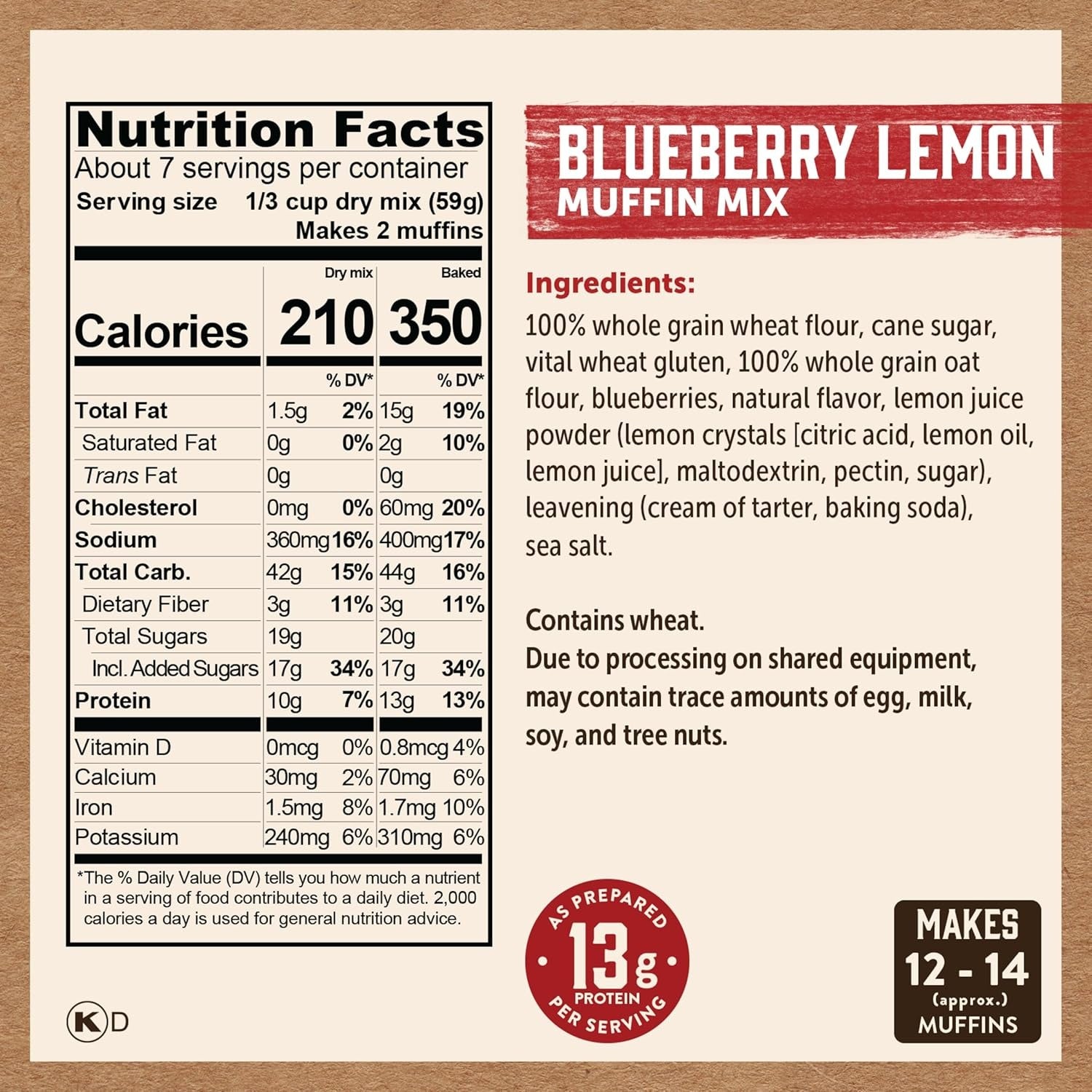Blueberry Lemon Protein Muffin Mix