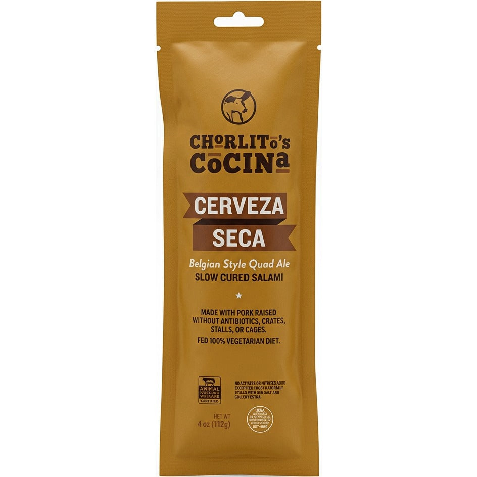 Cerveza Seca Dry Cured Belgian Style Quad Ale Salami