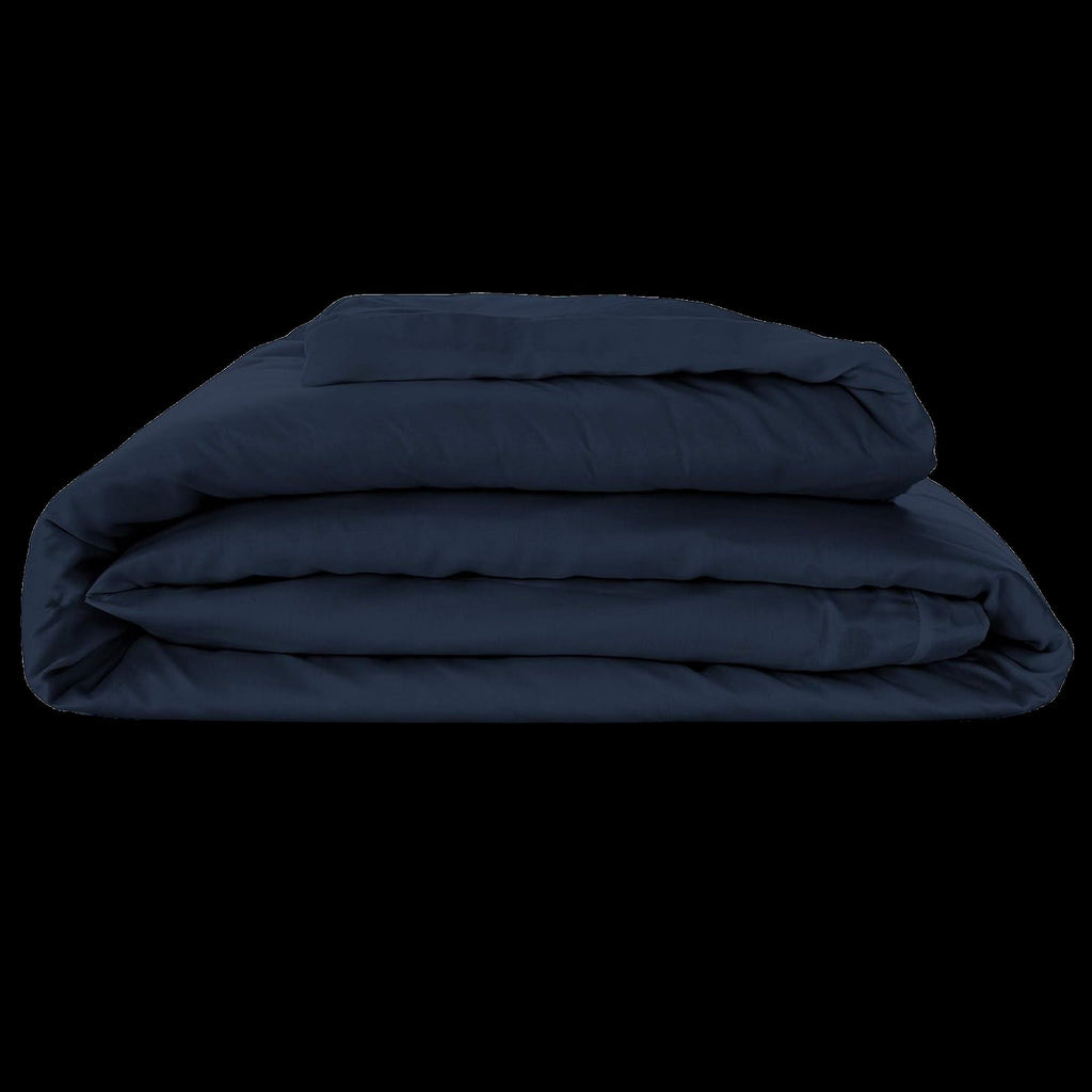 Woven Duvet Cover in Suede Blue - Queen