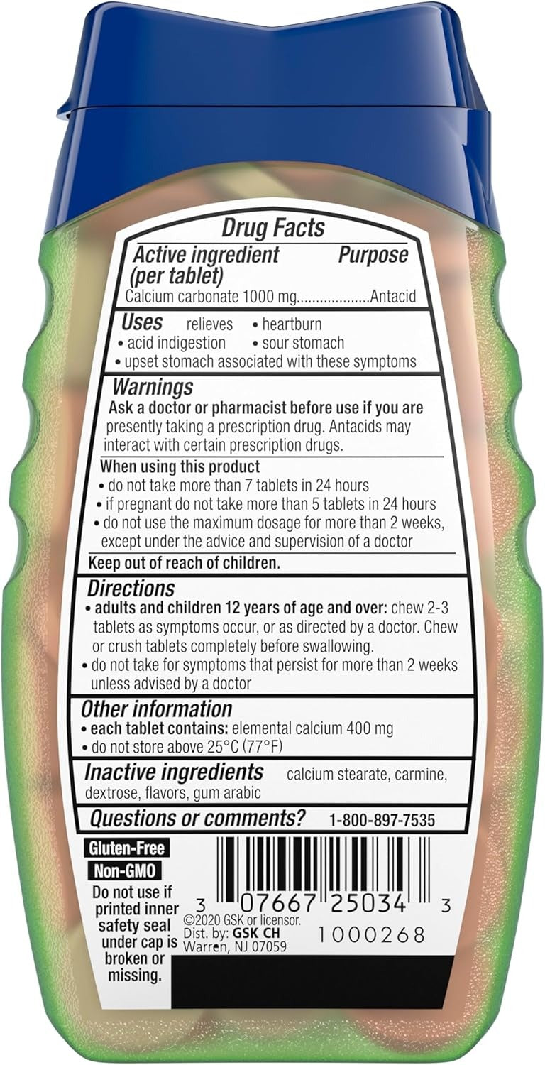 Naturals Antacid Black Cherry & Watermelon Chewable (56 CT)