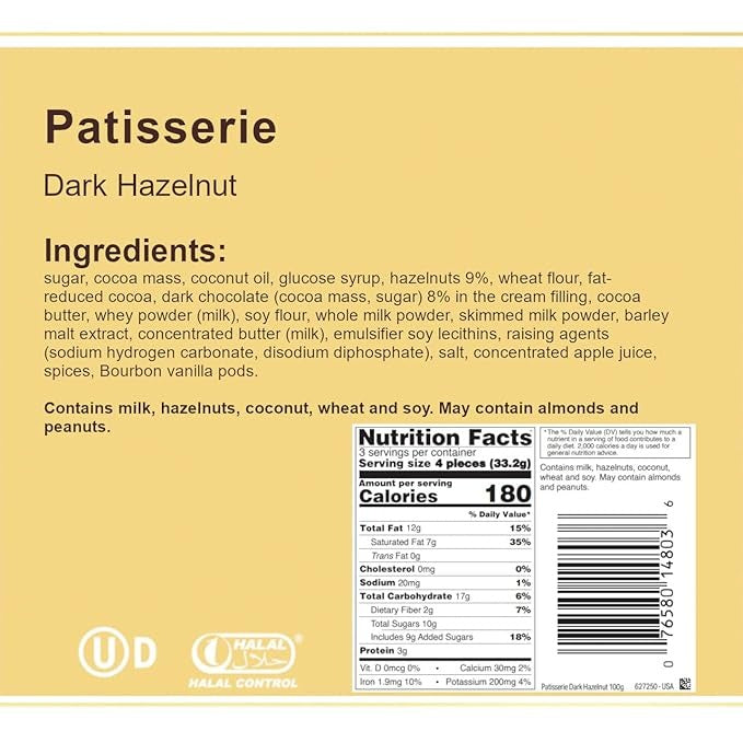Patisserie Dark Hazelnut Chocolate Cookies