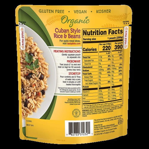 Organic Cuban Style Rice & Beans (6 Pack)