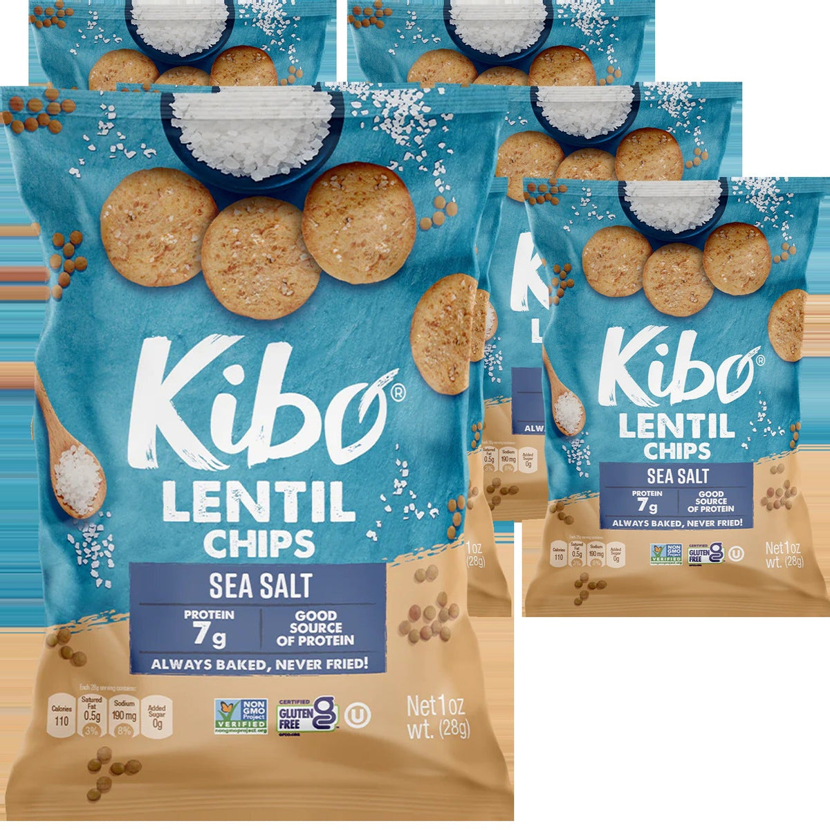 Lentil Chips with Sea Salt (6 Pack)