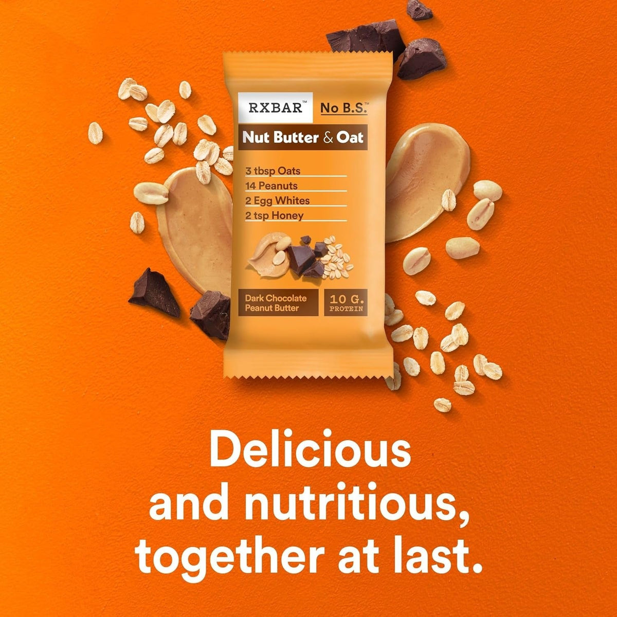 Nut Butter & Oat Dark Chocolate Peanut Butter Protein Bars (5CT)