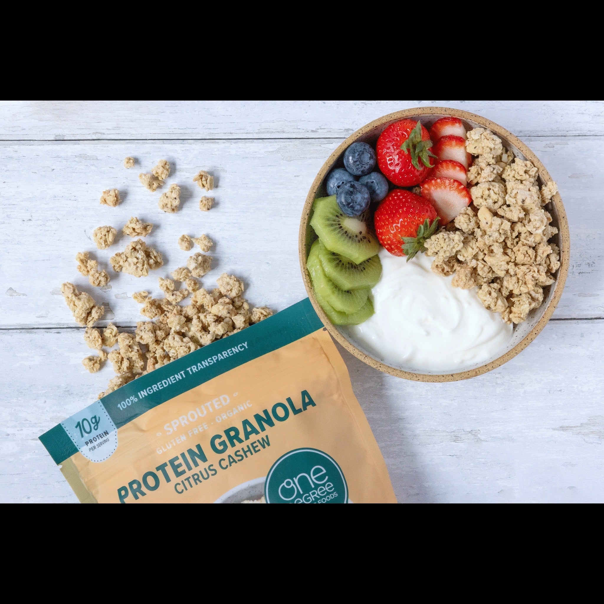 Organic Protein Citrus Cashew Granola
