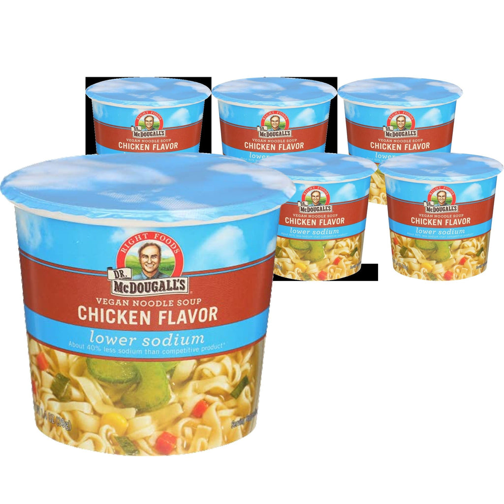 Lower Sodium Vegan Chicken Noodle Soup Cups (6 Pack)