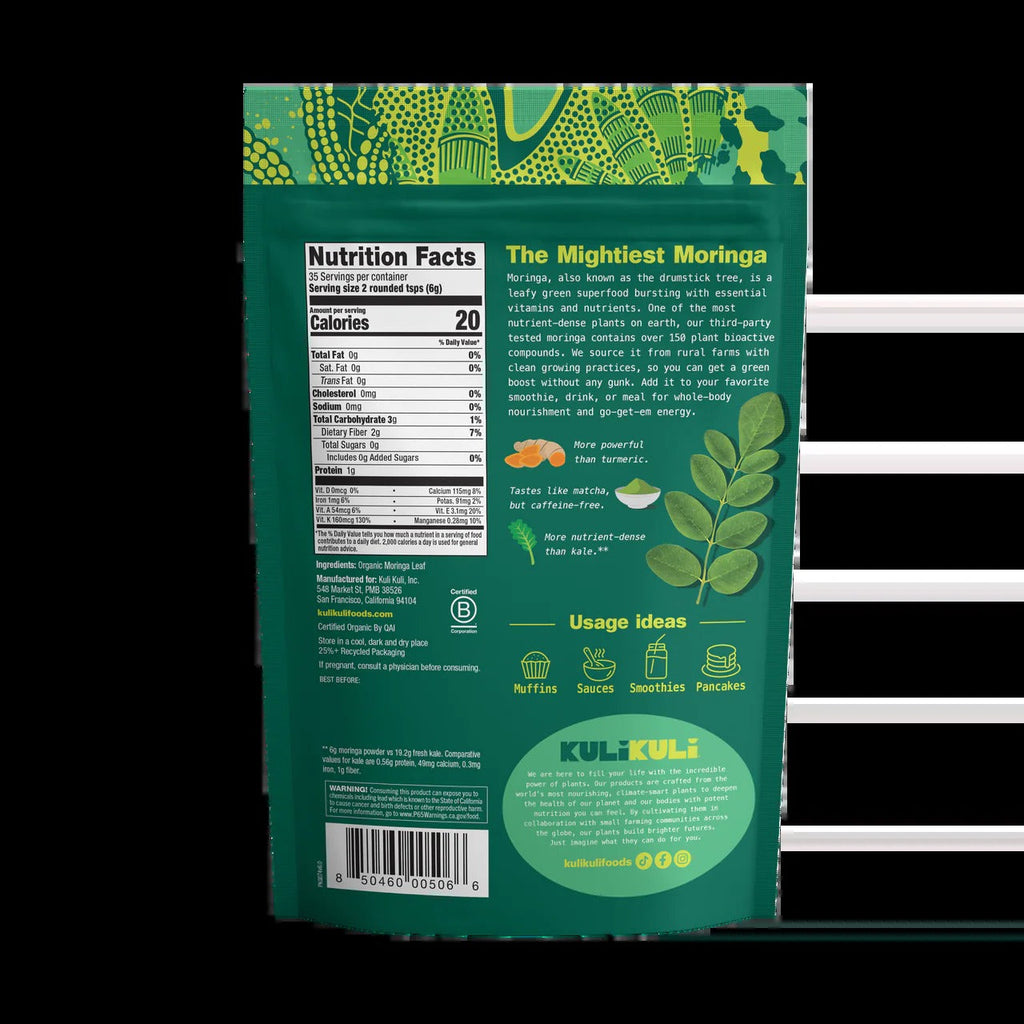 Pure Organic Moringa Vegetable Powder - Green Superfood