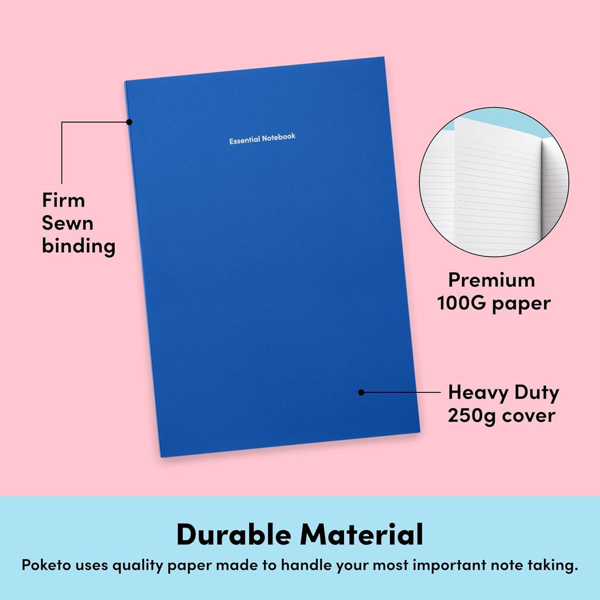 Essential Lined Notebook - Blue