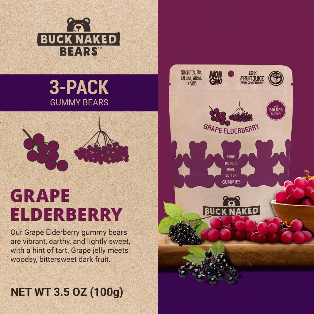 Grape Elderberry Gummy Bears