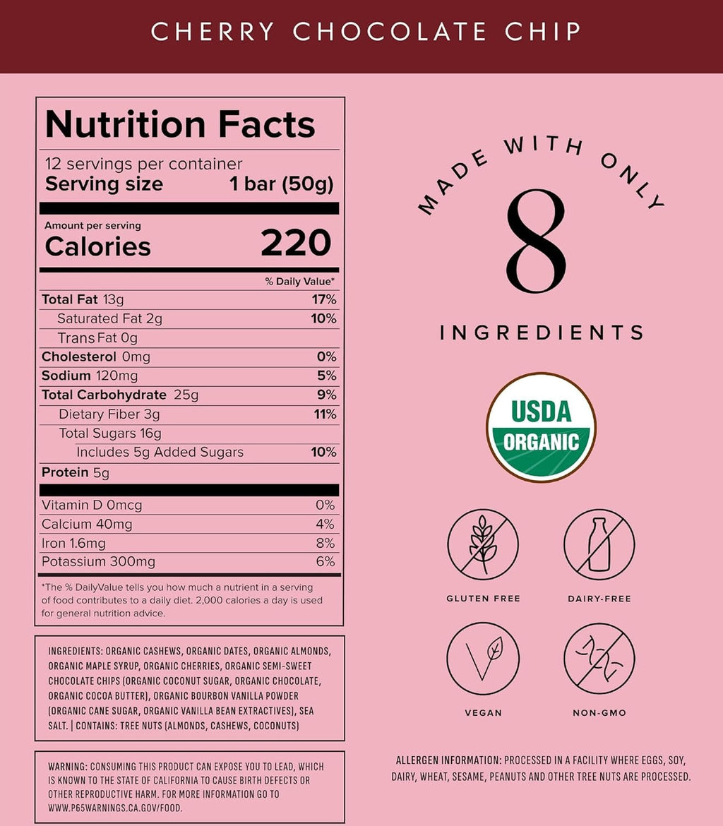 Organic Cherry Chocolate Chip Bar (12 CT)