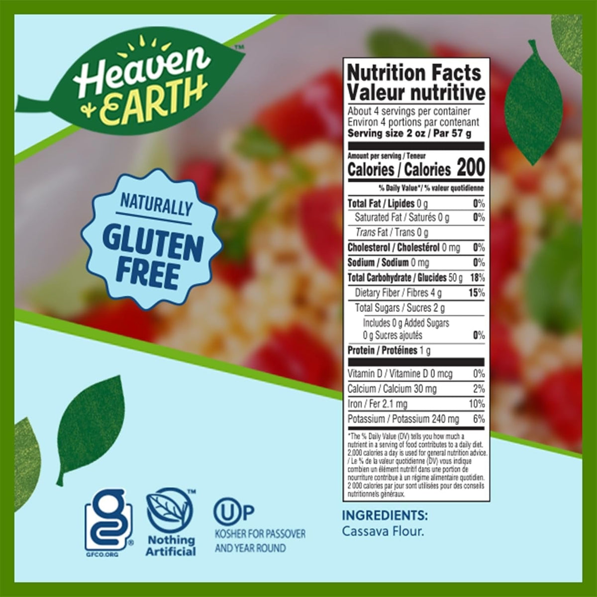 Grain Free Cassava Pearled Couscous Pasta