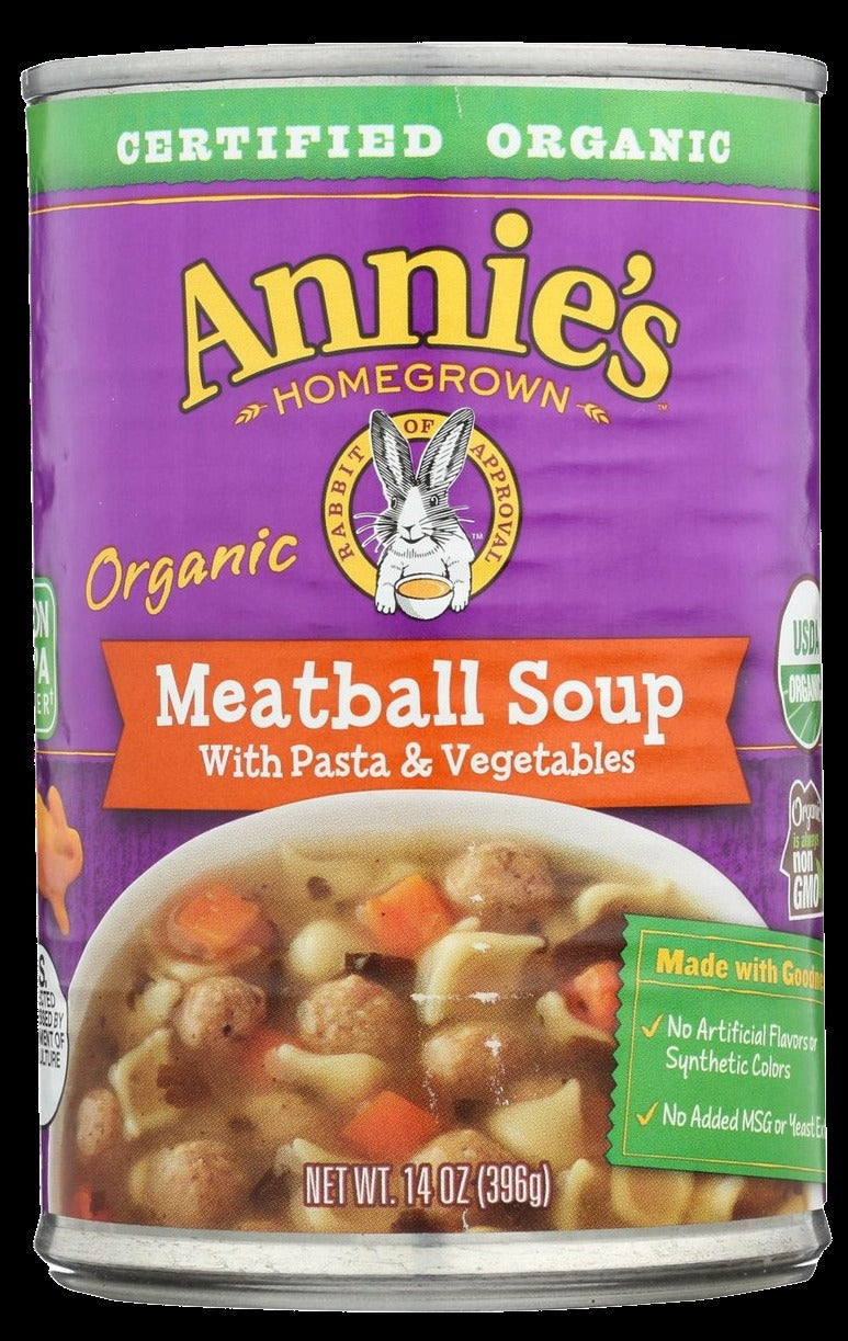 Organic Meatball Soup With Pasta & Vegetables