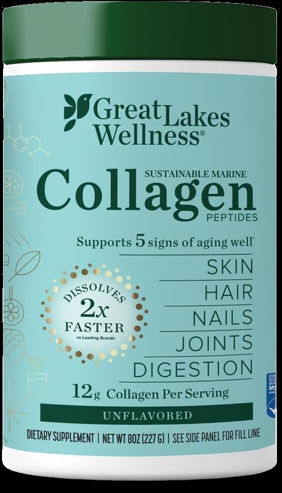 Sustainable Marine Collagen Peptides for Skin, Hair, Nails, Joints & Digestion - Unflavored
