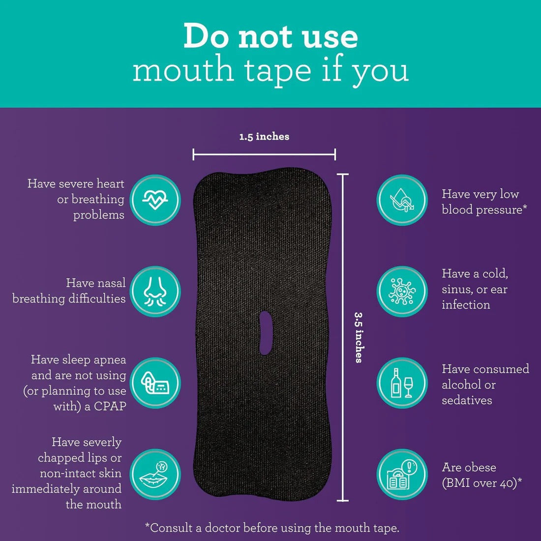 Mouth Tape + Travel Case (60 CT)