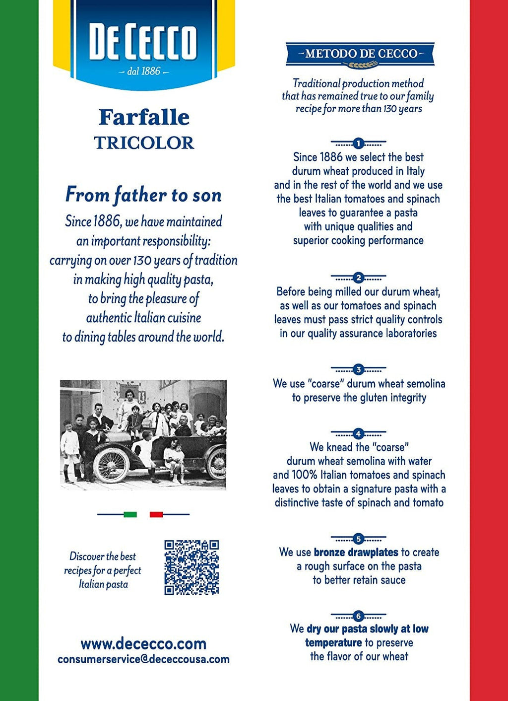 Tricolor Farfalle Pasta