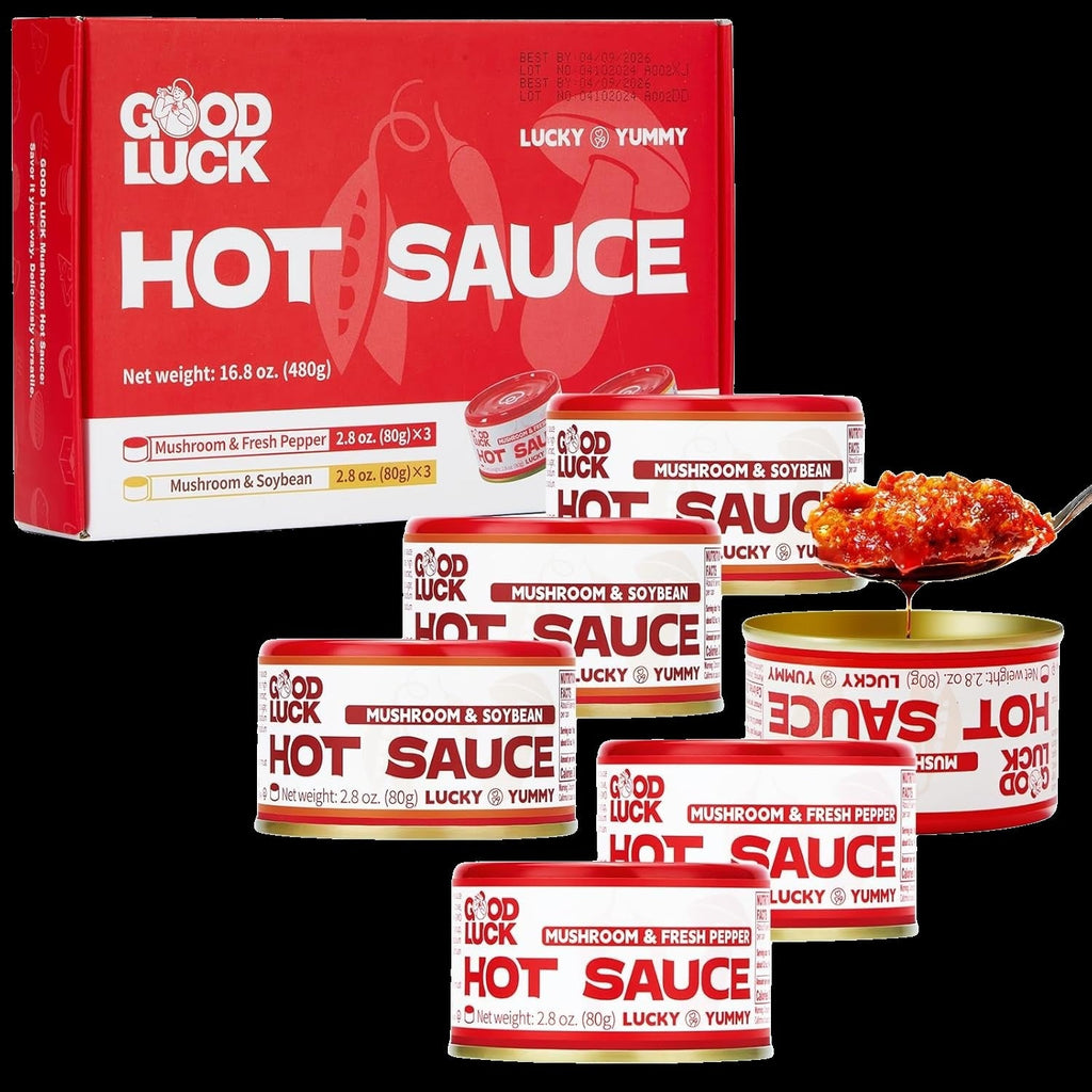 Fresh Pepper Mushroom and Soybean Hot Sauce (6 Pack)