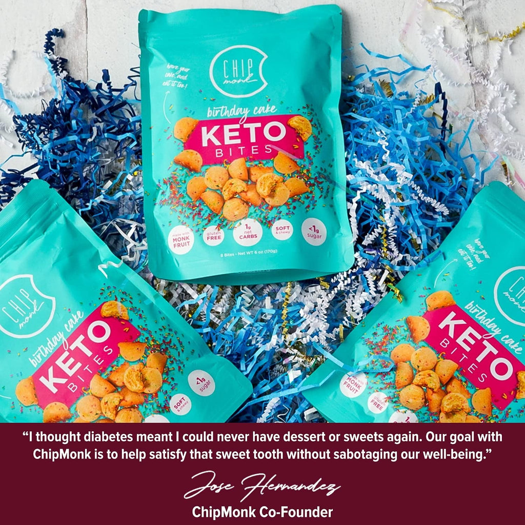 Baking Birthday Cake Keto Cookie Bites