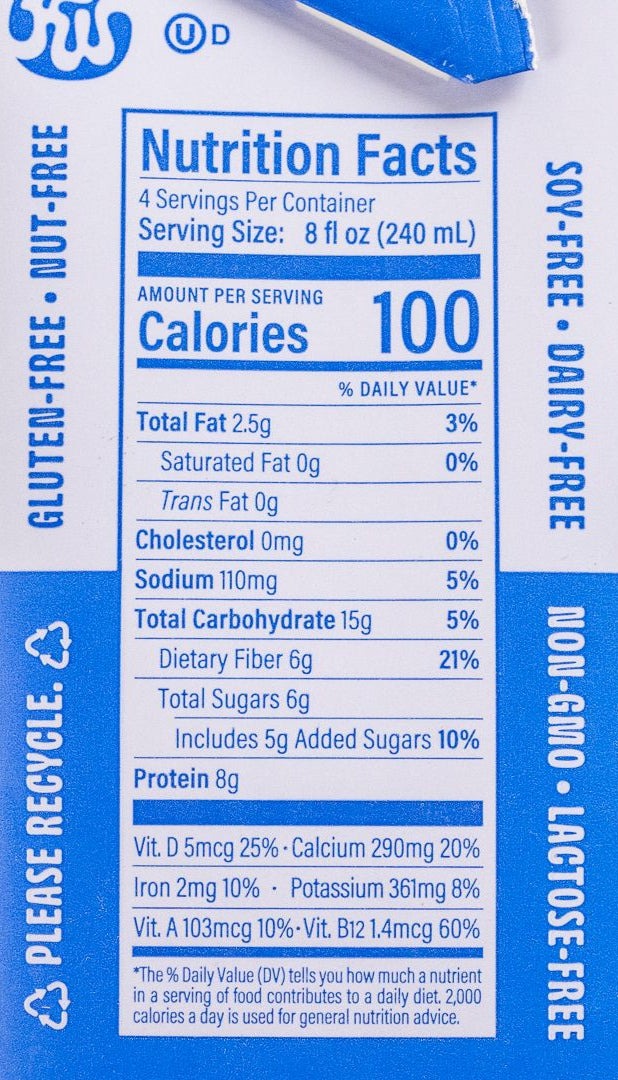 Prebiotic Plant-Based Vanilla Milk